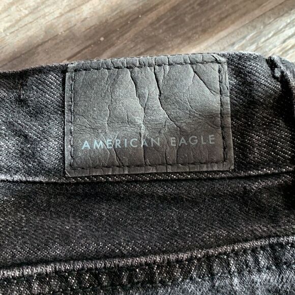 AMERICAN eagle black denim cut off shorts size 00. Faded color five pockets - Picture 5 of 10